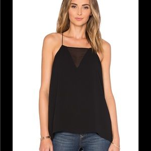 NWOT Greylin “Salma” sheer front cami, size small, black.